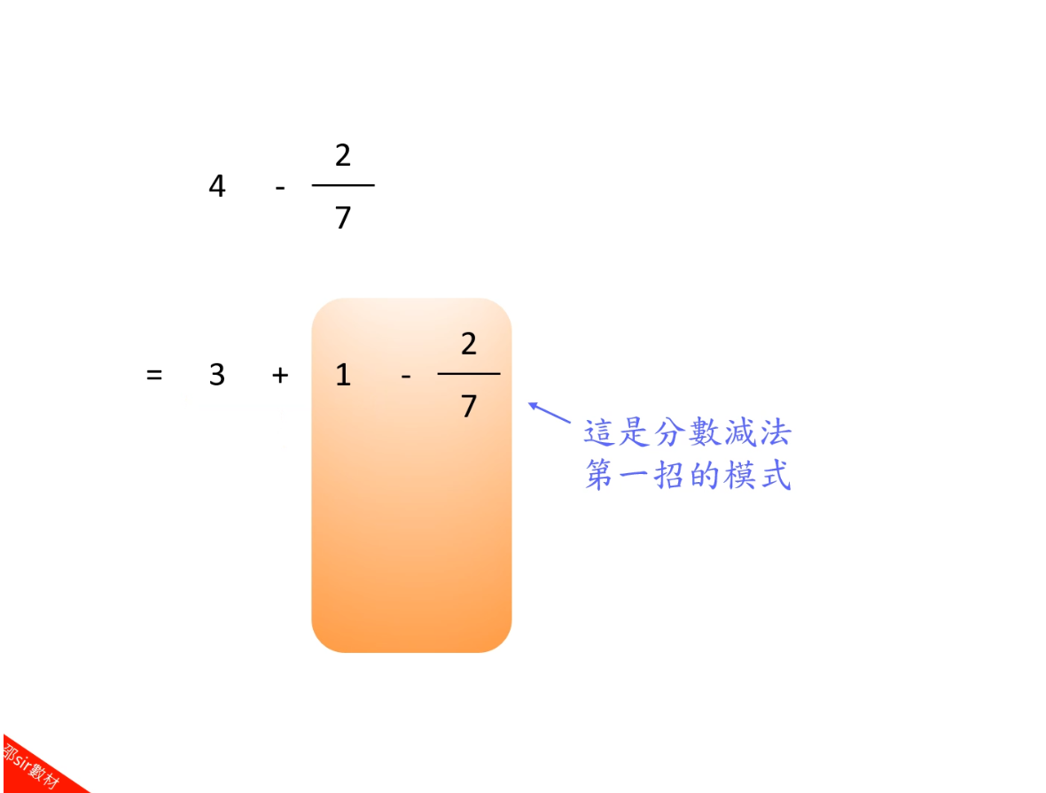 分數減法：第二招